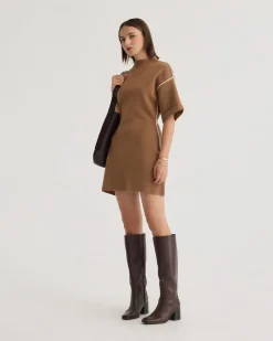Lisa Knitted Contrast Trim Dress
