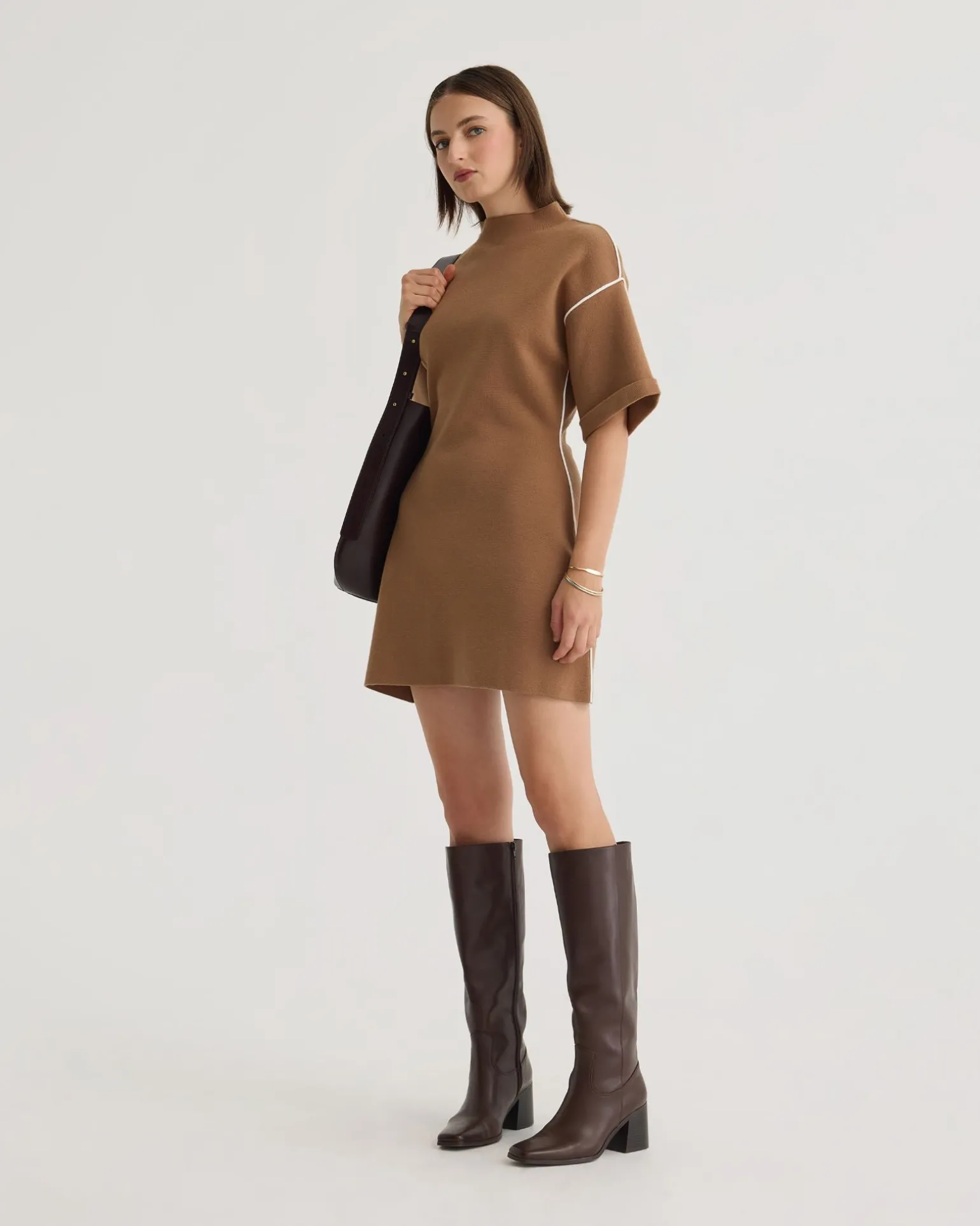 Lisa Knitted Contrast Trim Dress