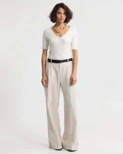 Lucy Rib V-Neck Knit