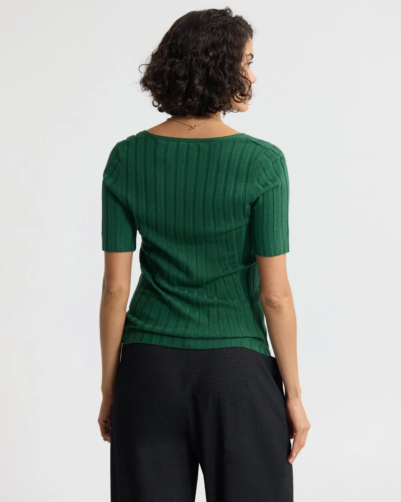 Lucy Rib V-Neck Knit