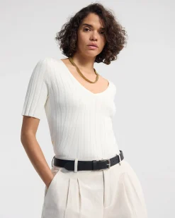 Lucy Rib V-Neck Knit