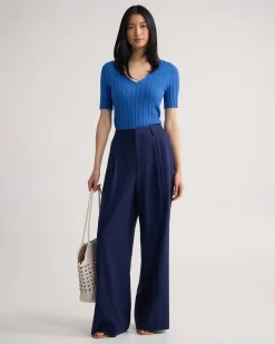 Lucy Rib V-Neck Knit