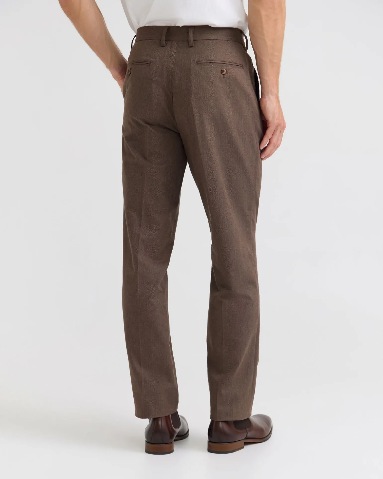 Marlo Herringbone Cotton Trousers