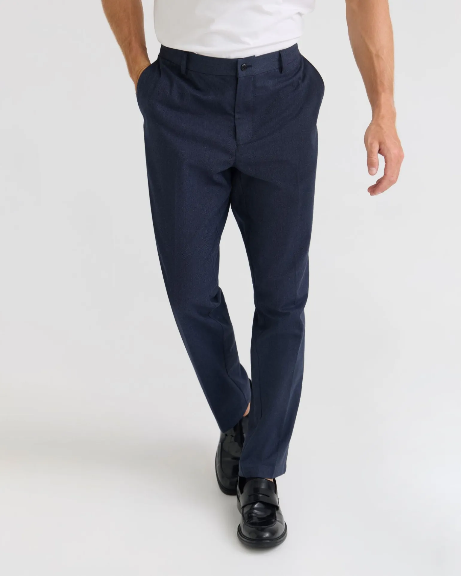 Marlo Herringbone Cotton Trousers