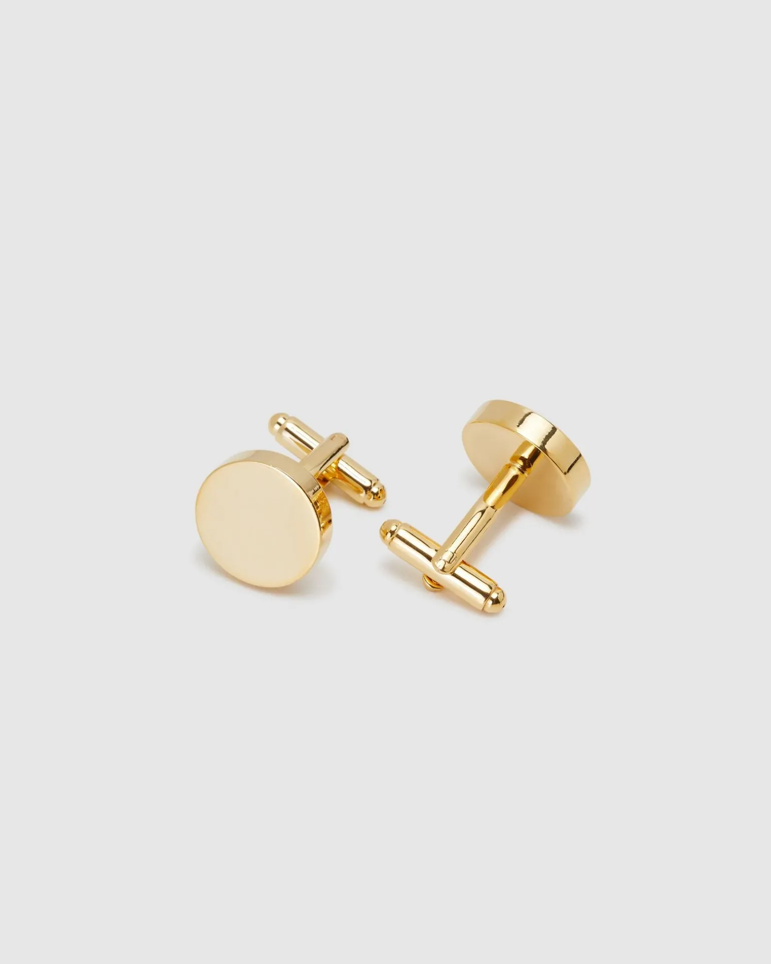 Mens Round Disc Cuff Link