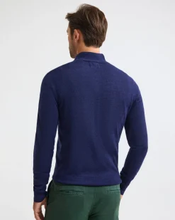 Merino Zip-Neck Wool Pullover