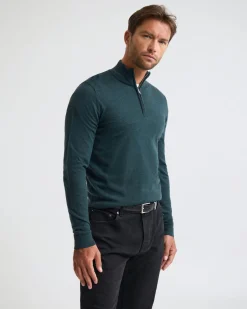 Merino Zip-Neck Wool Pullover