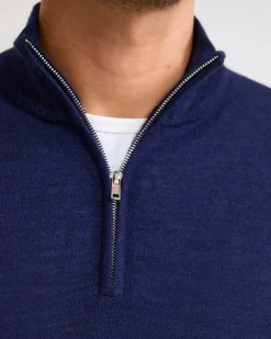 Merino Zip-Neck Wool Pullover