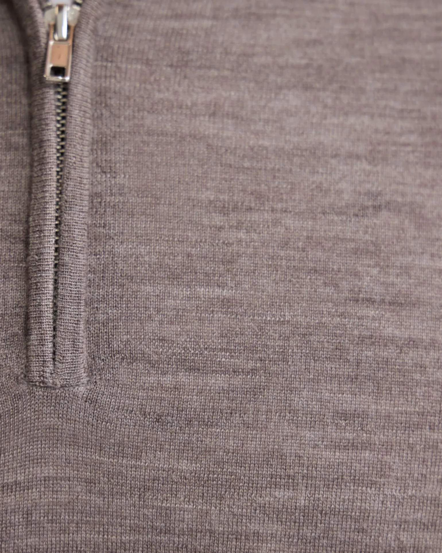 Merino Zip-Neck Wool Pullover