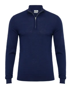 Merino Zip-Neck Wool Pullover