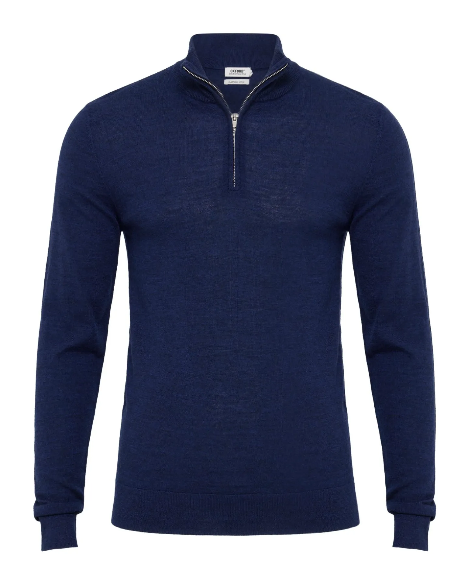 Merino Zip-Neck Wool Pullover