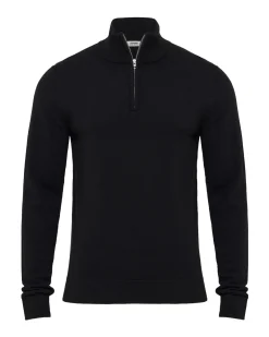 Merino Zip-Neck Wool Pullover