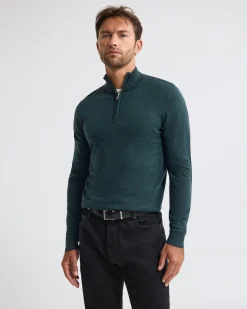 Merino Zip-Neck Wool Pullover