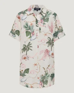 Milos Printed Linen Mini Dress