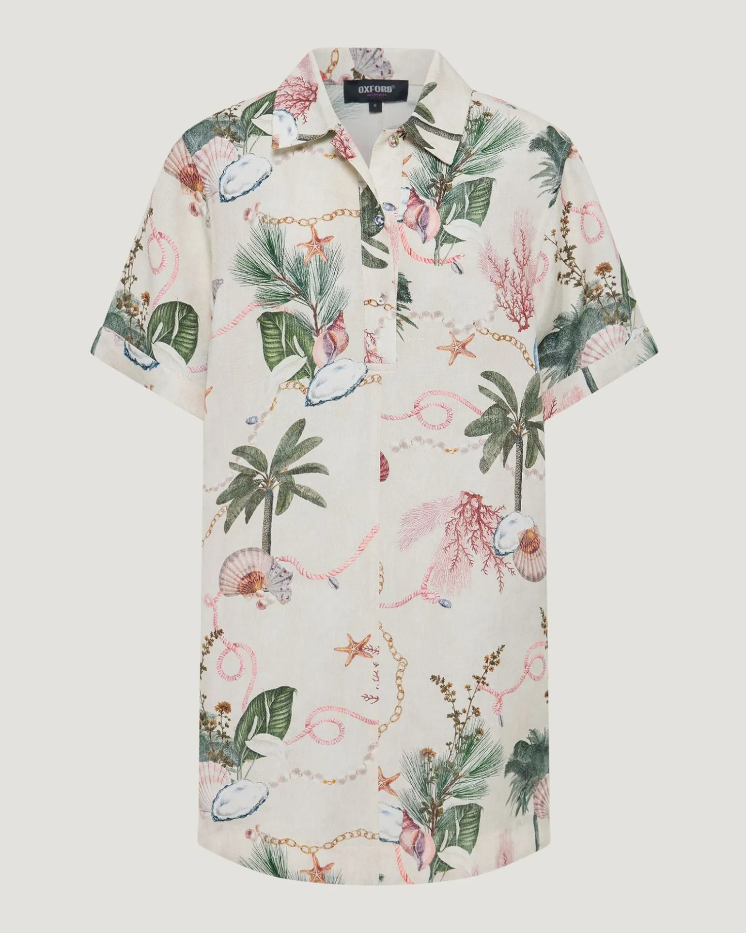 Milos Printed Linen Mini Dress