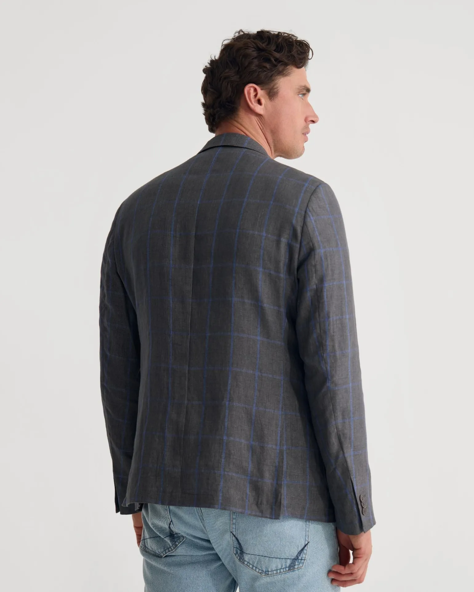 Milton Linen Check Blazer