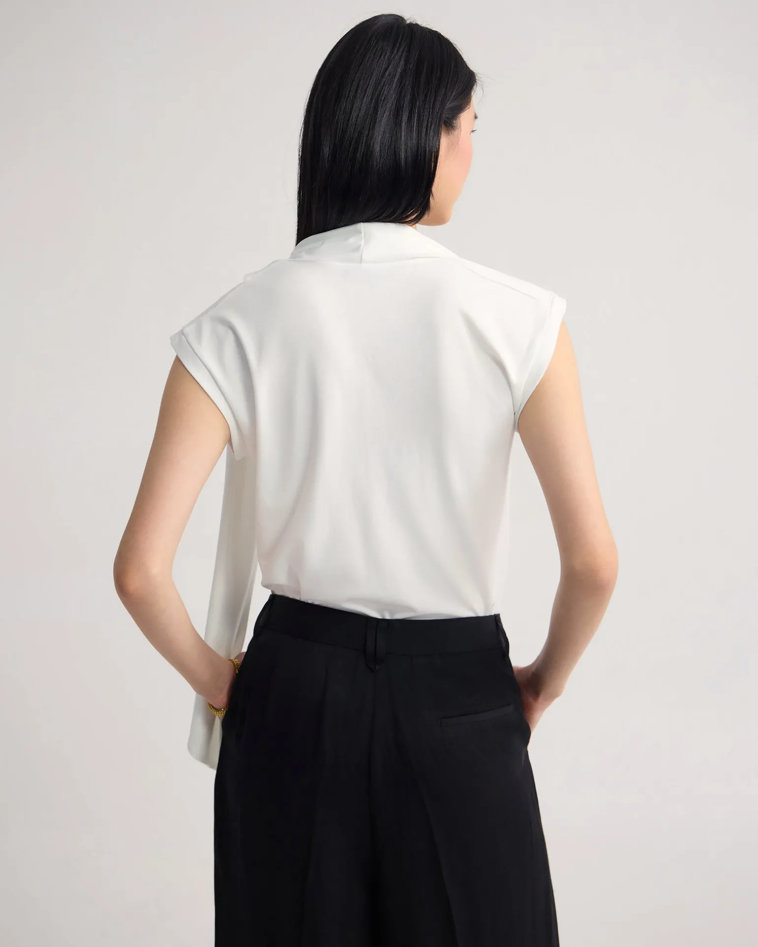 Mimi Jersey Scarf Detail Top