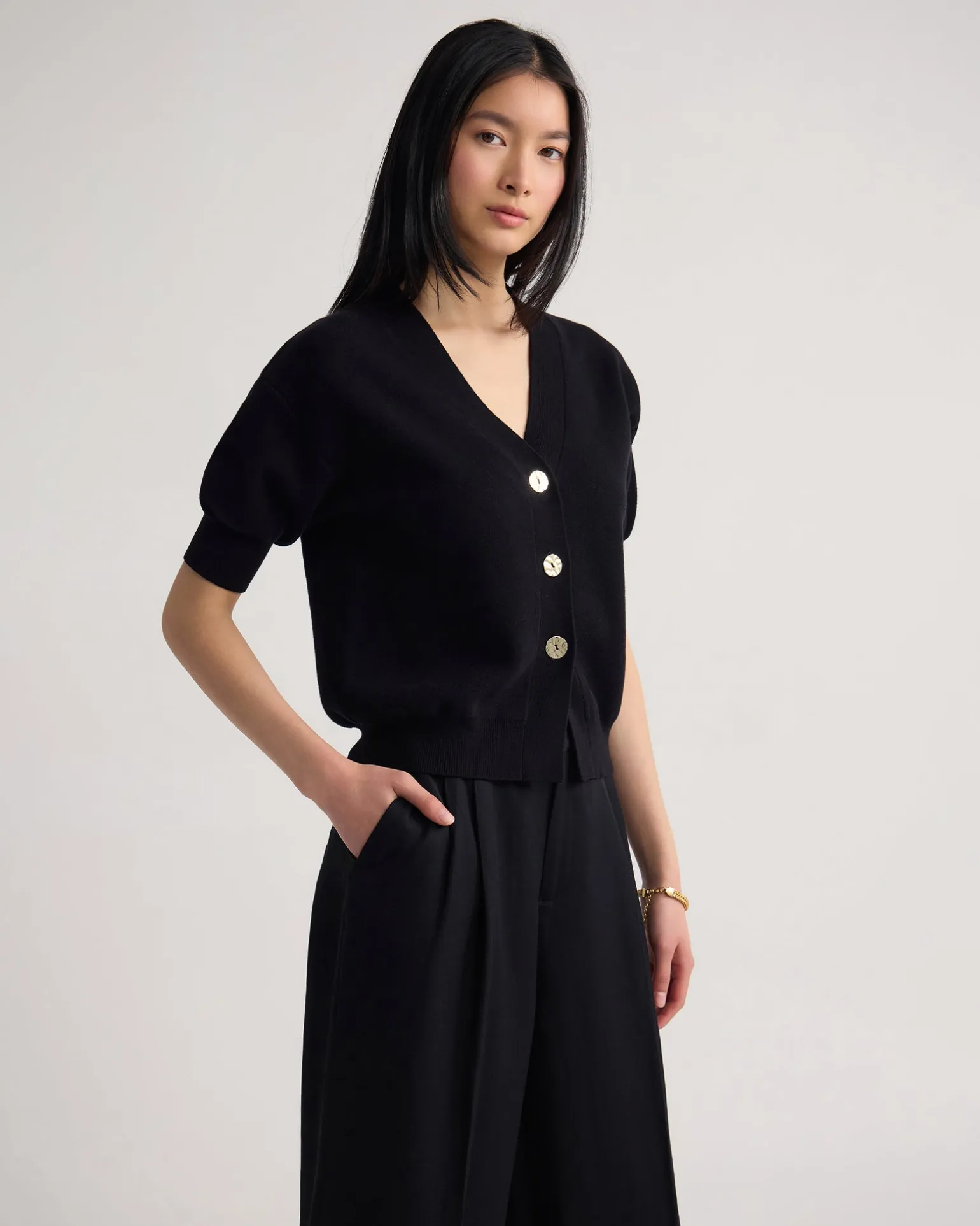 Monica Puffer Sleeve Cardigan