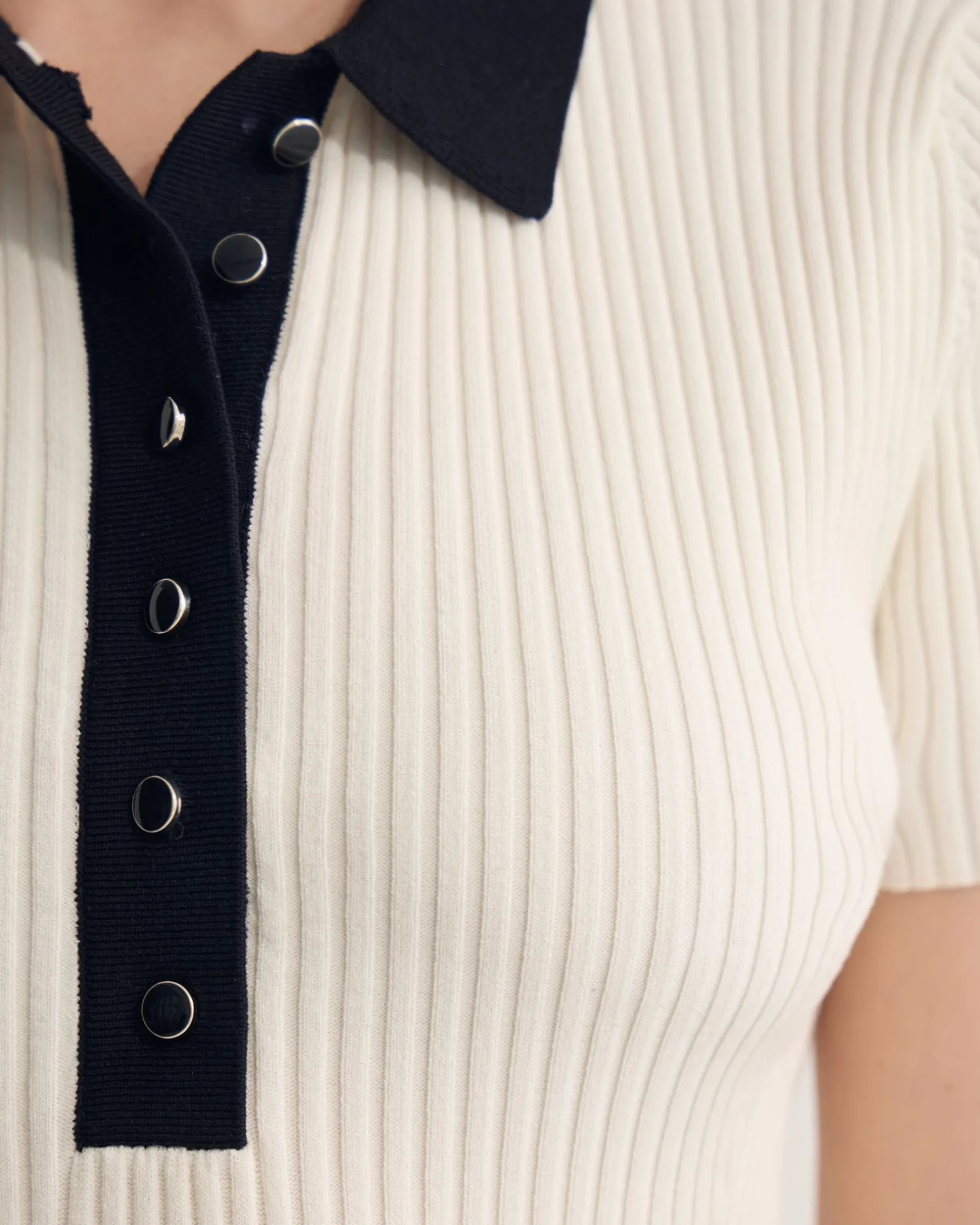 Monique Rib Polo Knit