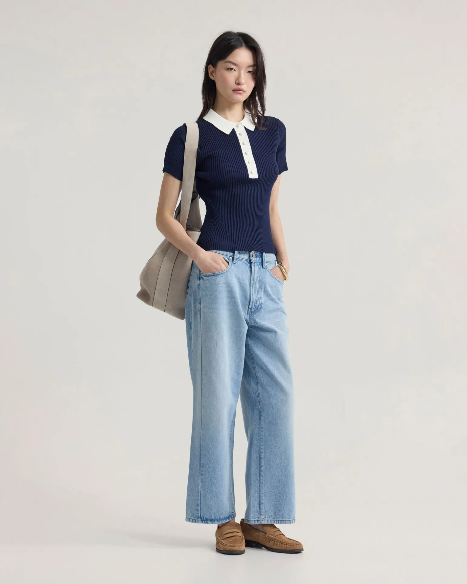 Monique Rib Polo Knit