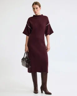Natalya Knit Contrast Piping Dress