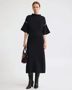 Natalya Knit Contrast Piping Dress