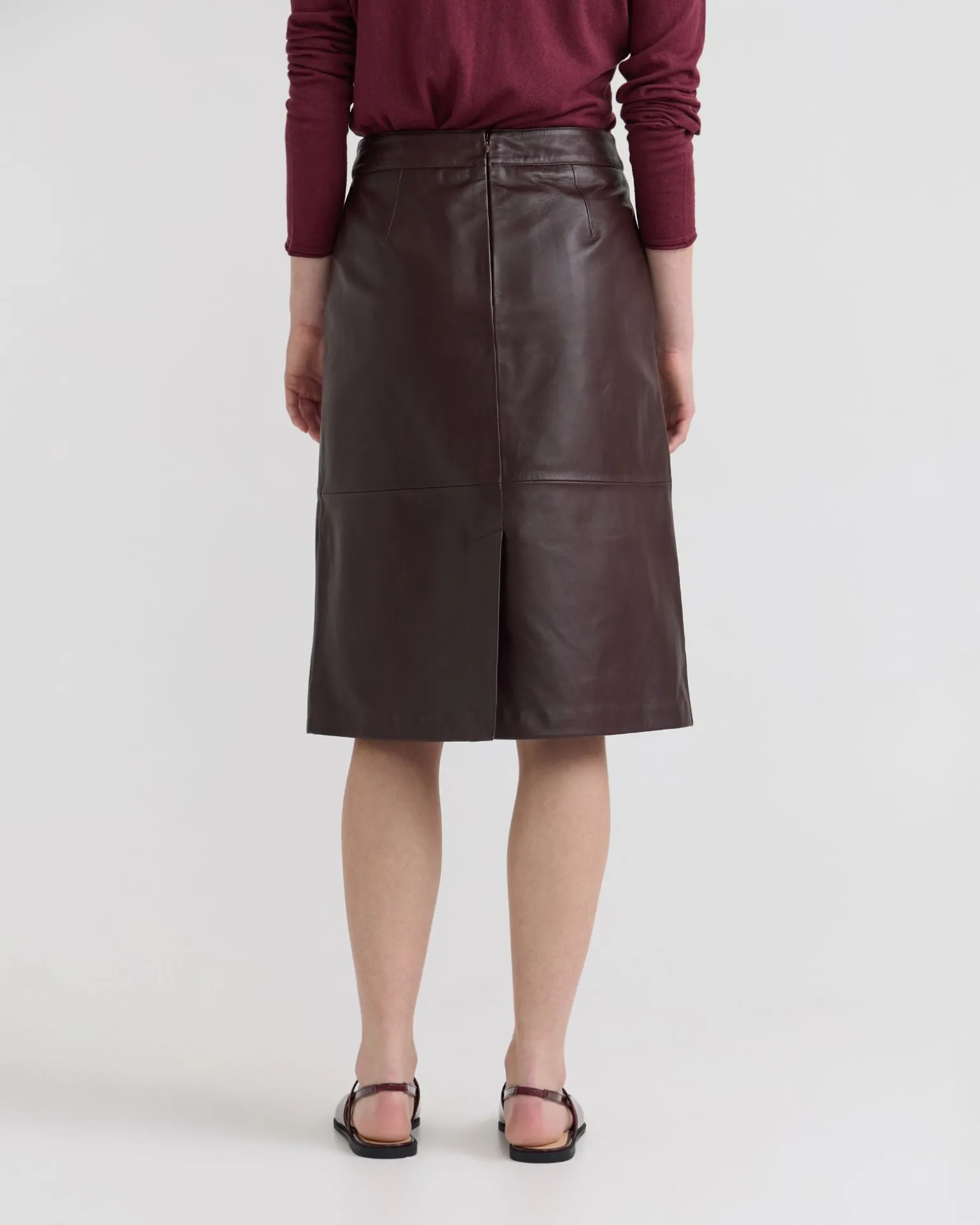 Nina Nappa Leather Skirt