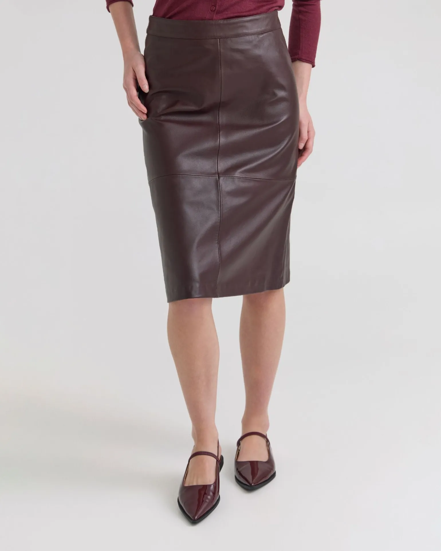 Nina Nappa Leather Skirt