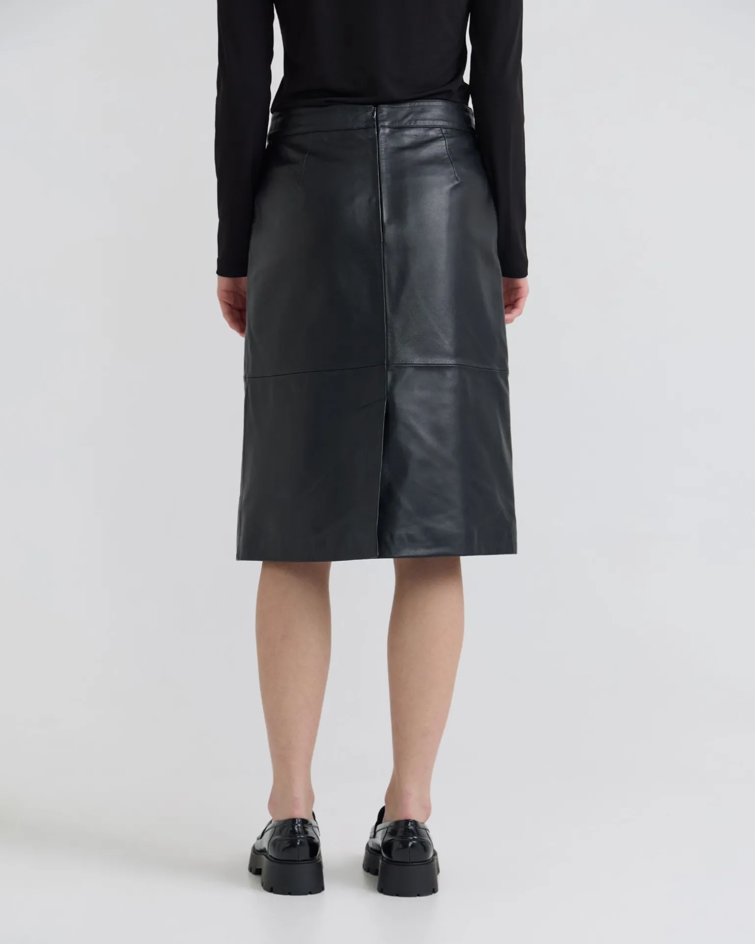 Nina Nappa Leather Skirt