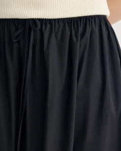 Olive Cotton Maxi Skirt