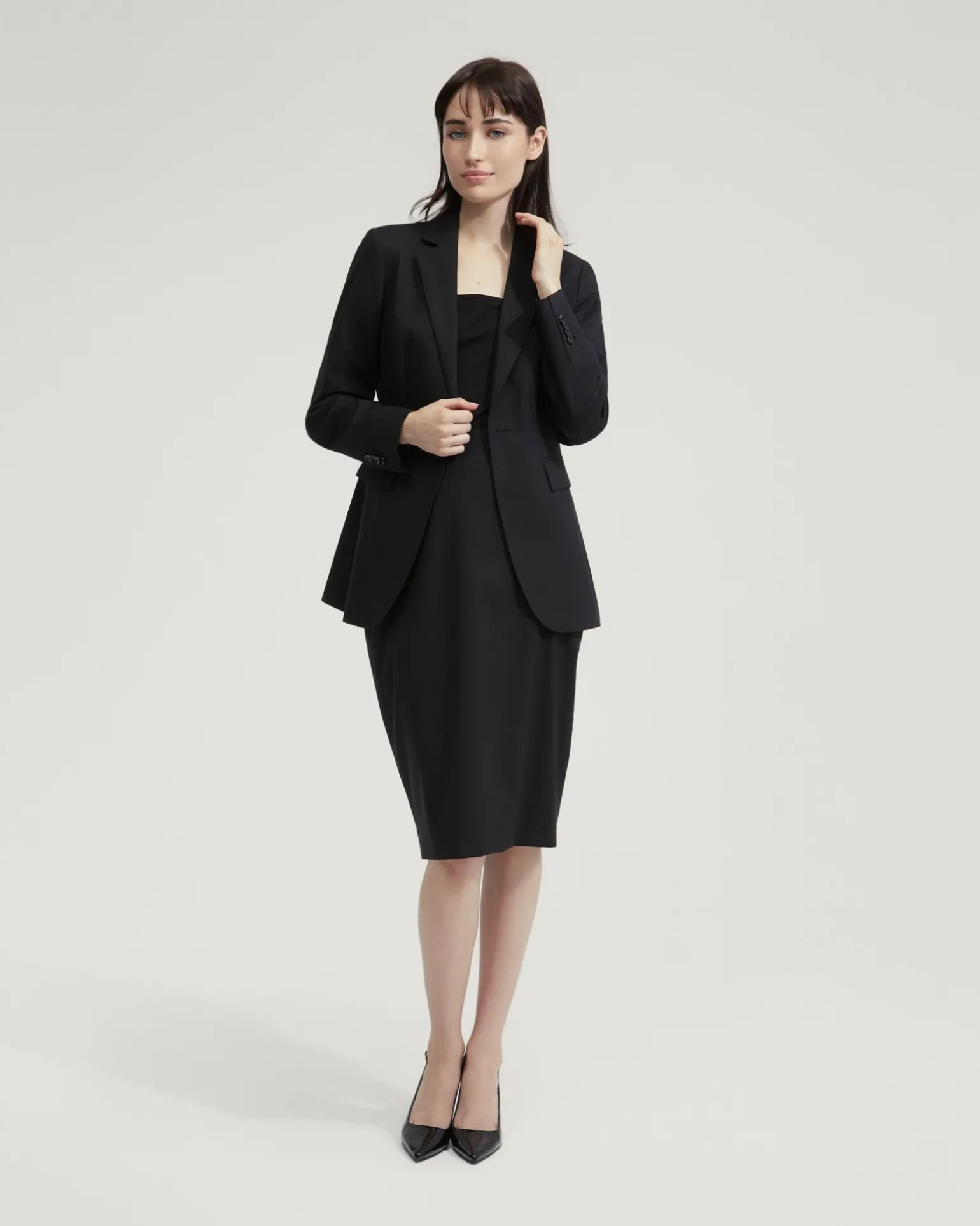 Peggy Wool Stretch Suit Skirt