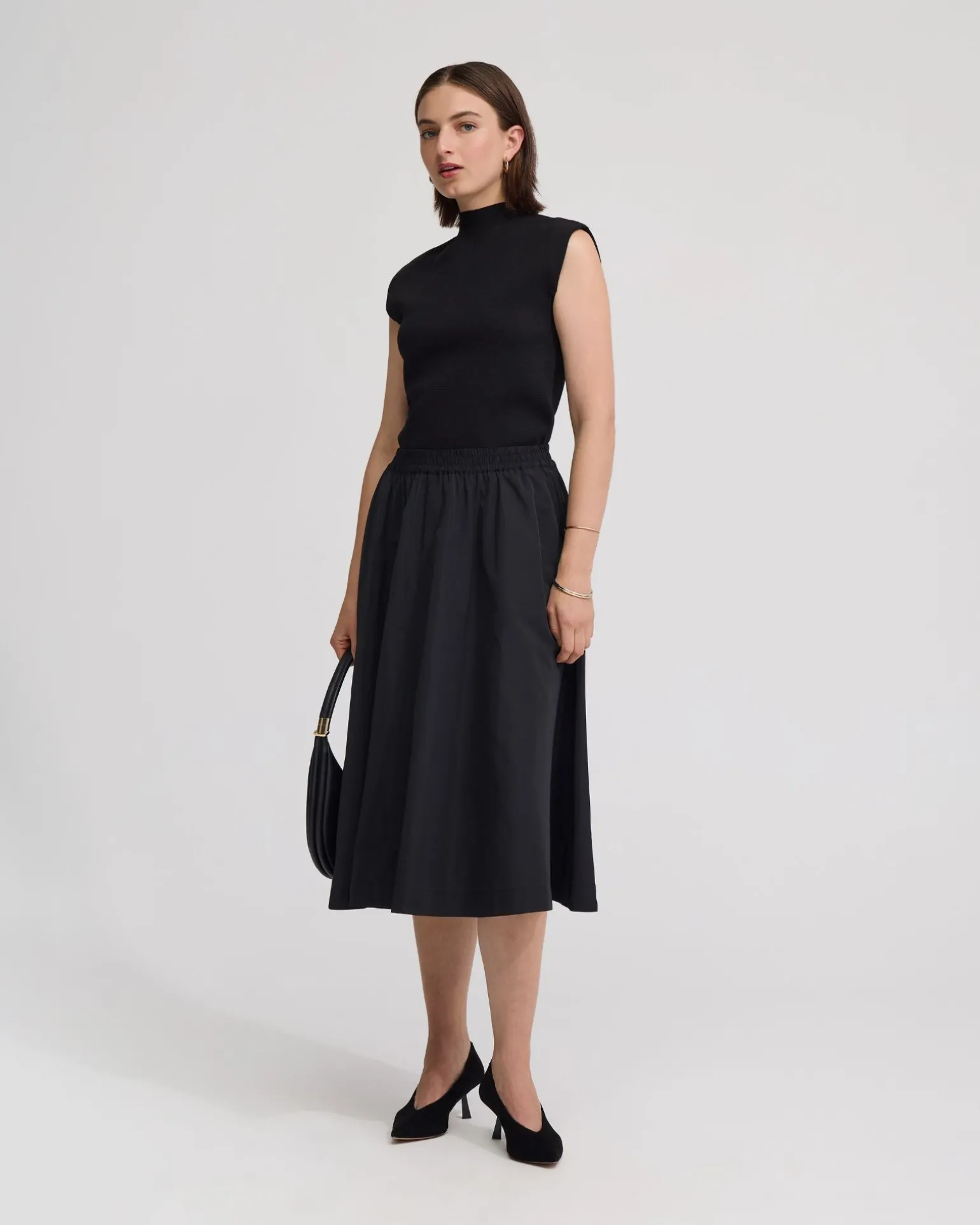 Pepper Knitted Funnel Collar Top