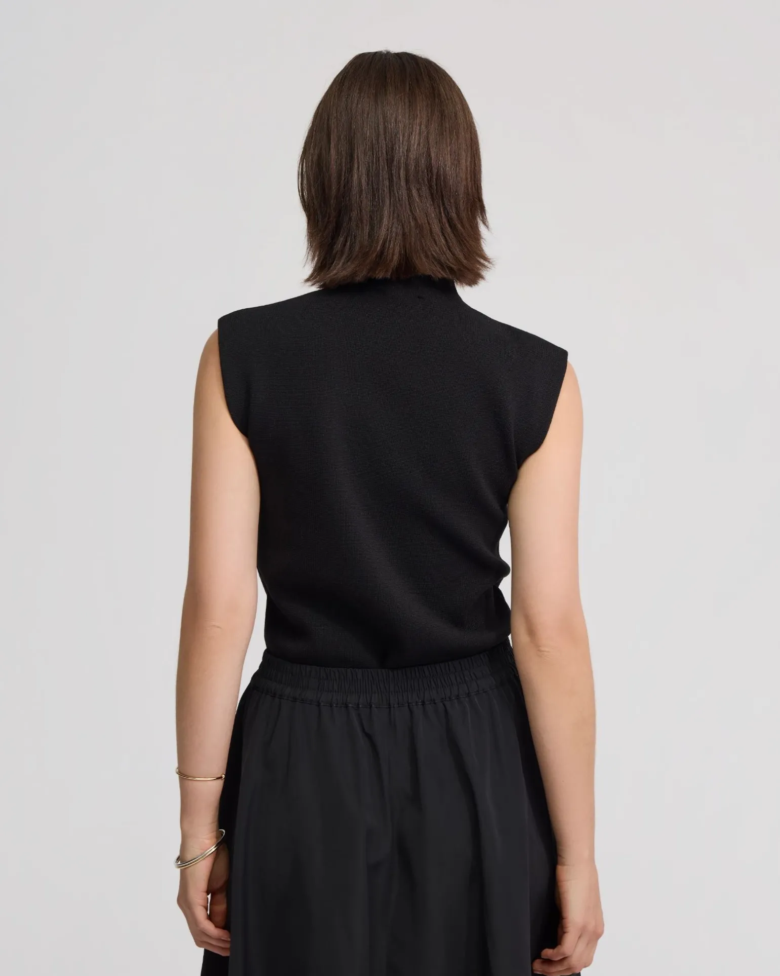 Pepper Knitted Funnel Collar Top