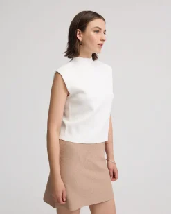 Pepper Knitted Funnel Collar Top