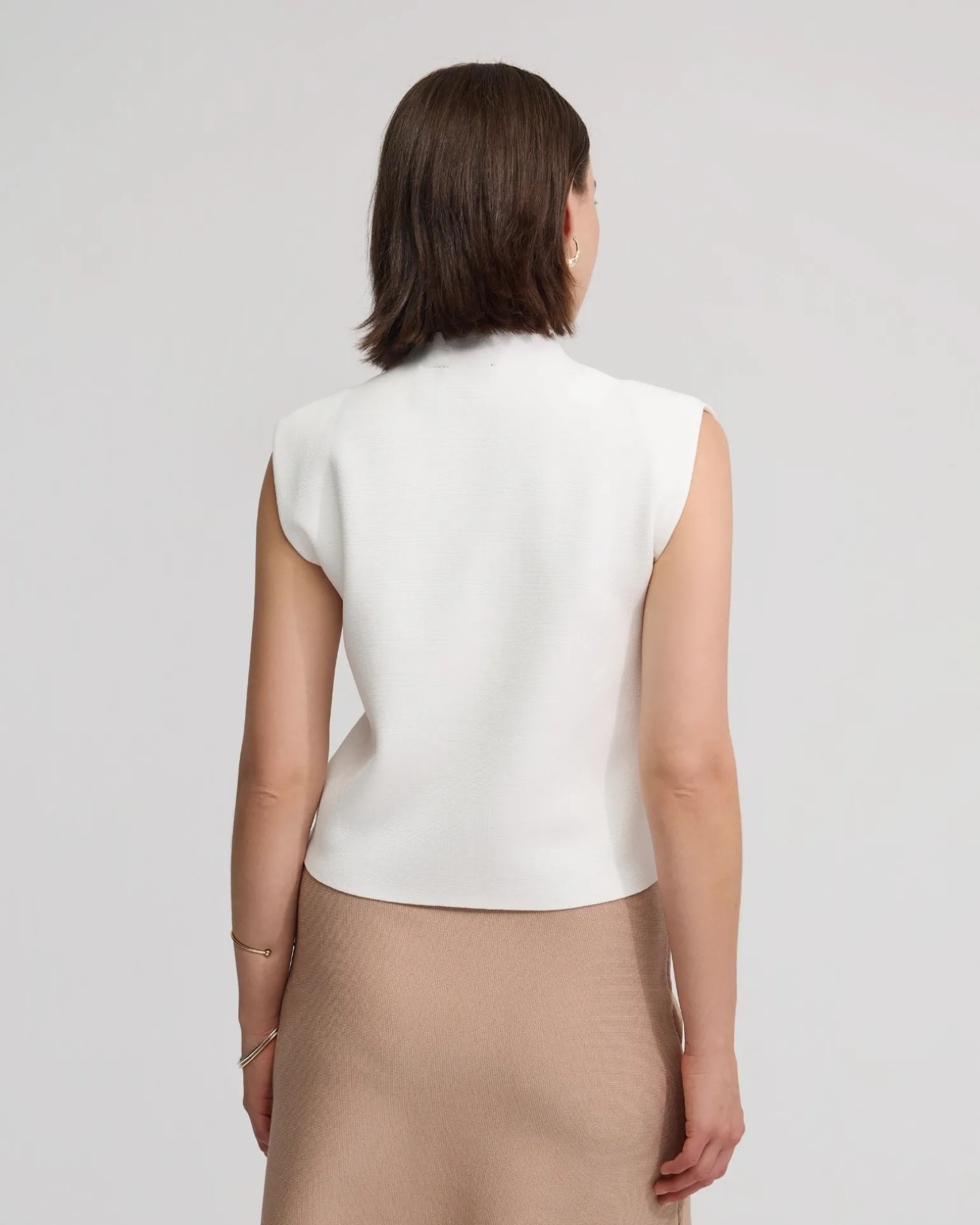 Pepper Knitted Funnel Collar Top