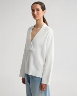 Pia Cotton V-Neck Knit