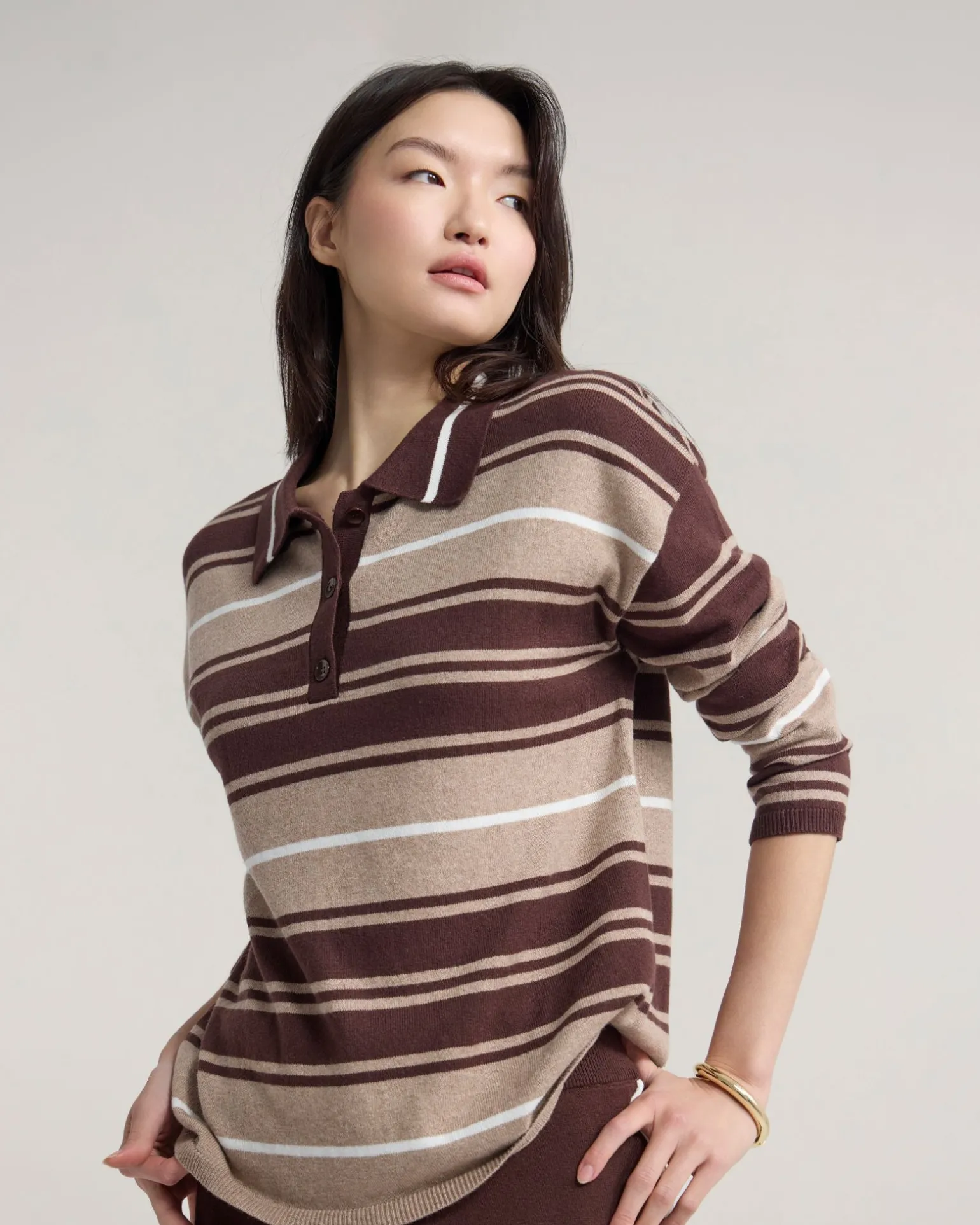 Pip Striped Polo Knit