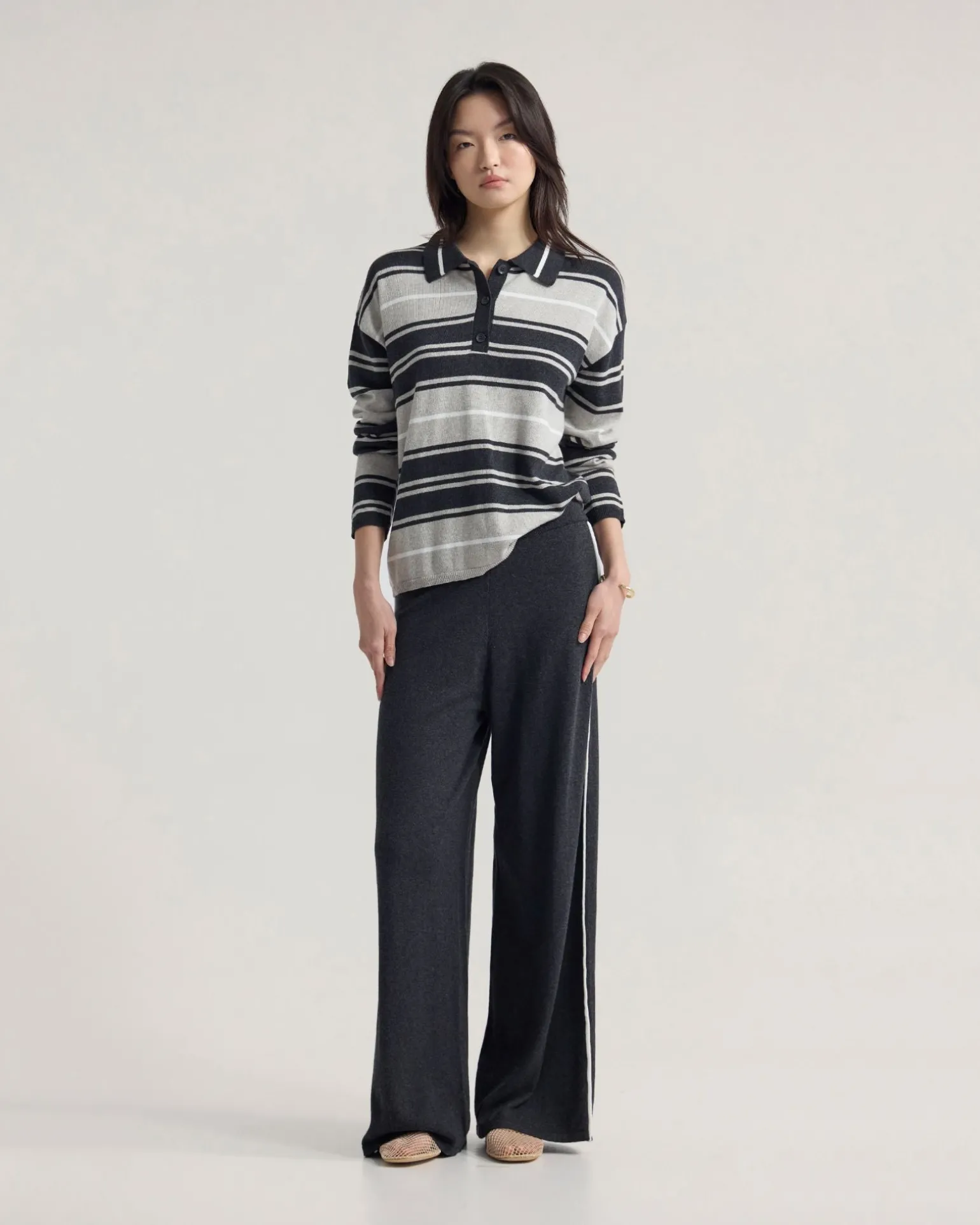 Pip Striped Polo Knit