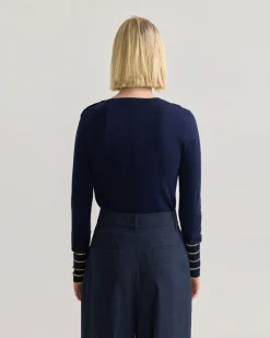 Raven Metallic Stripe Knit