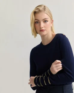 Raven Metallic Stripe Knit