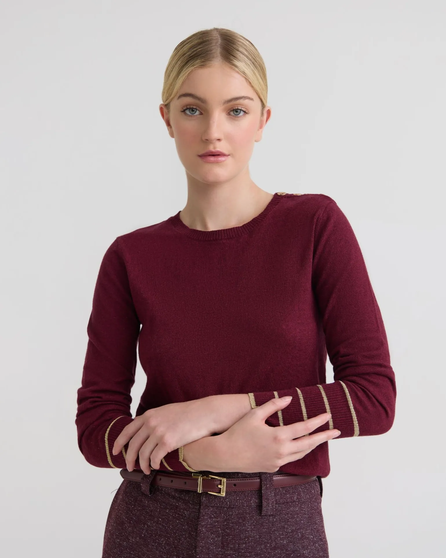 Raven Metallic Stripe Knit