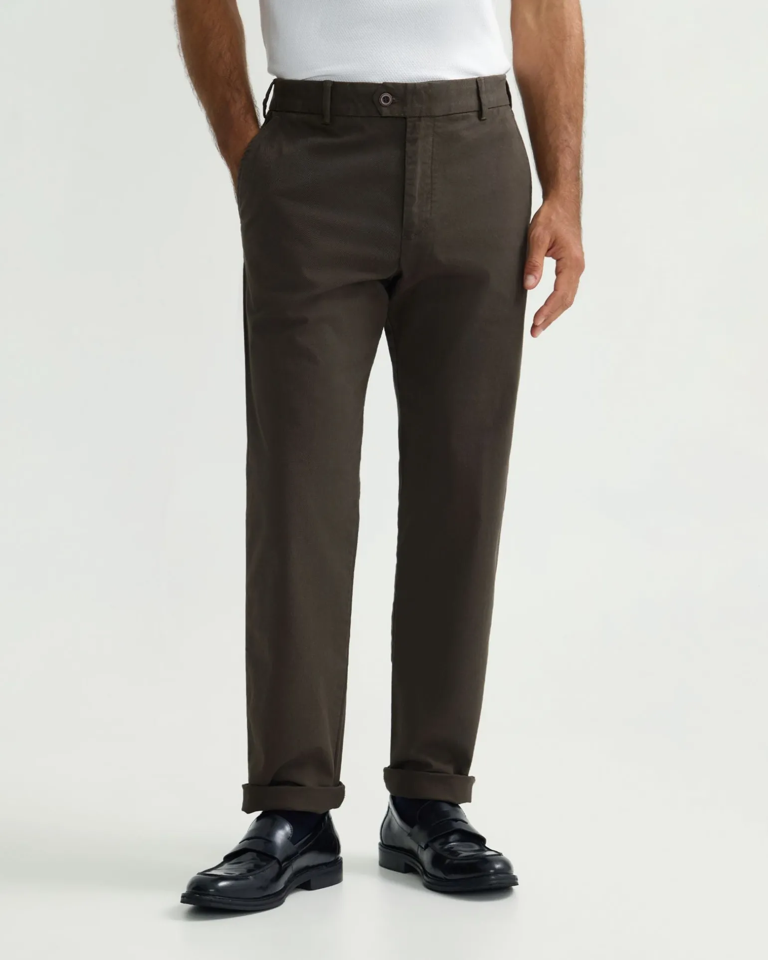 Relaxed Fit Stretch Cotton Chino