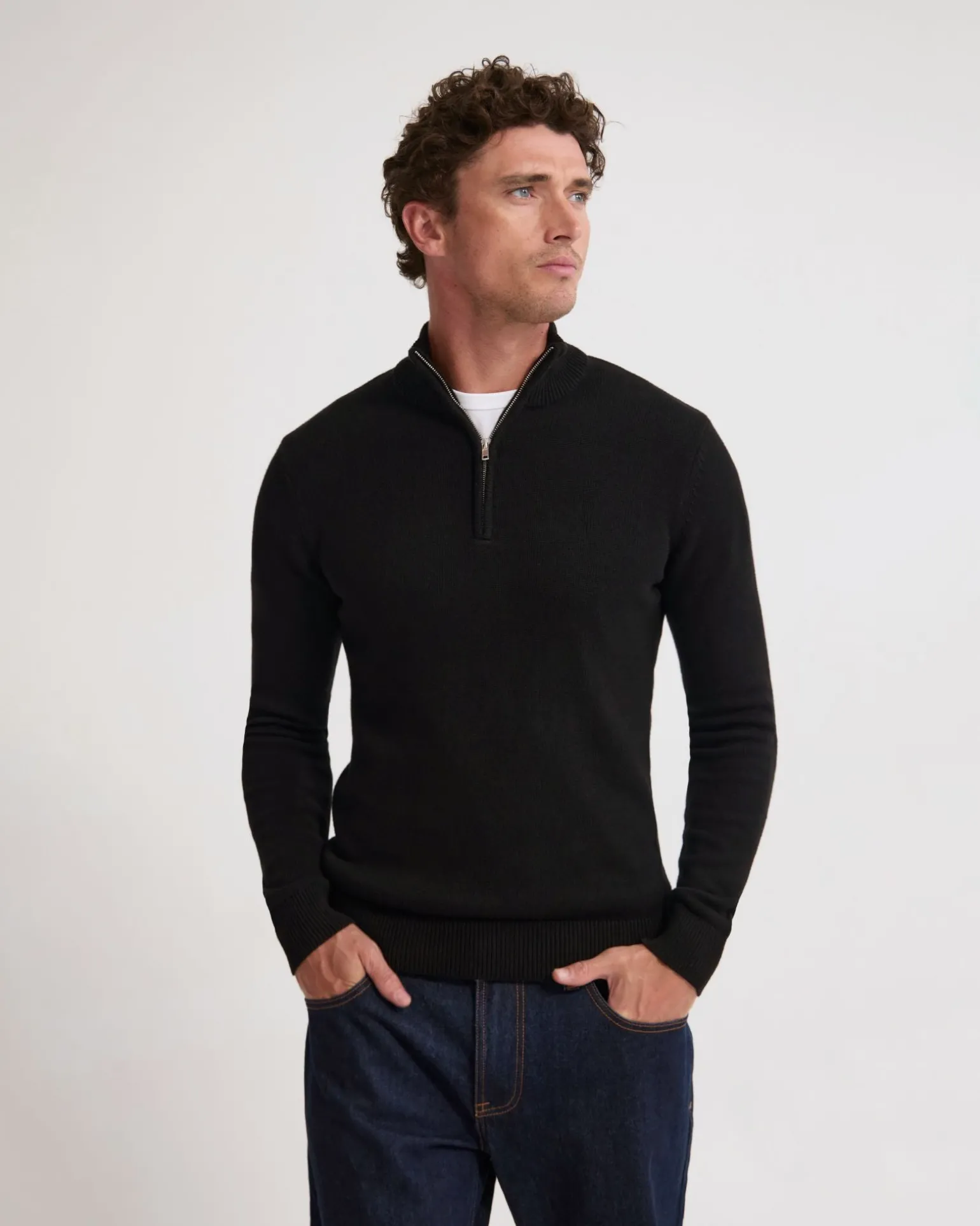Robert Zip Neck Knit Pullover