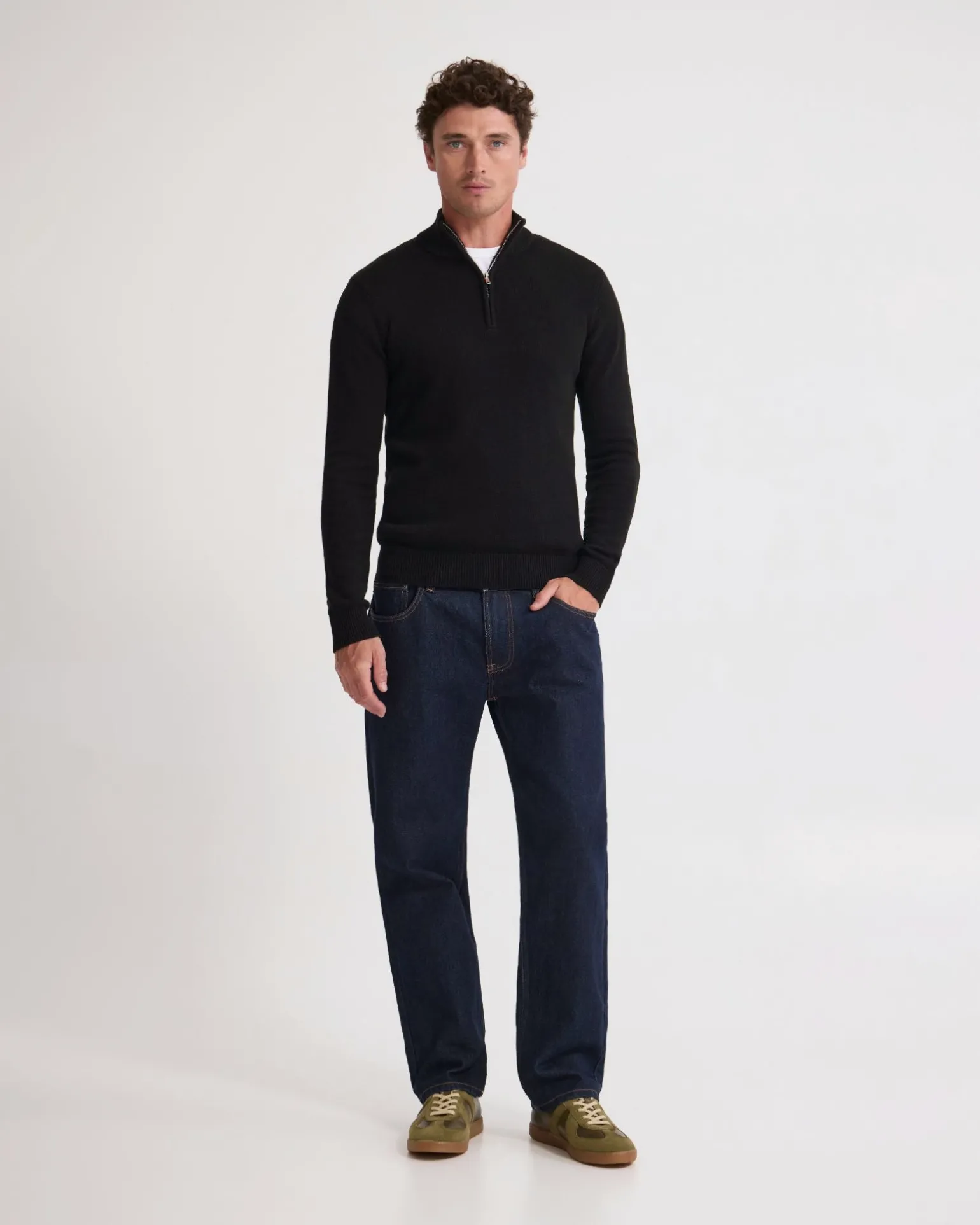 Robert Zip Neck Knit Pullover