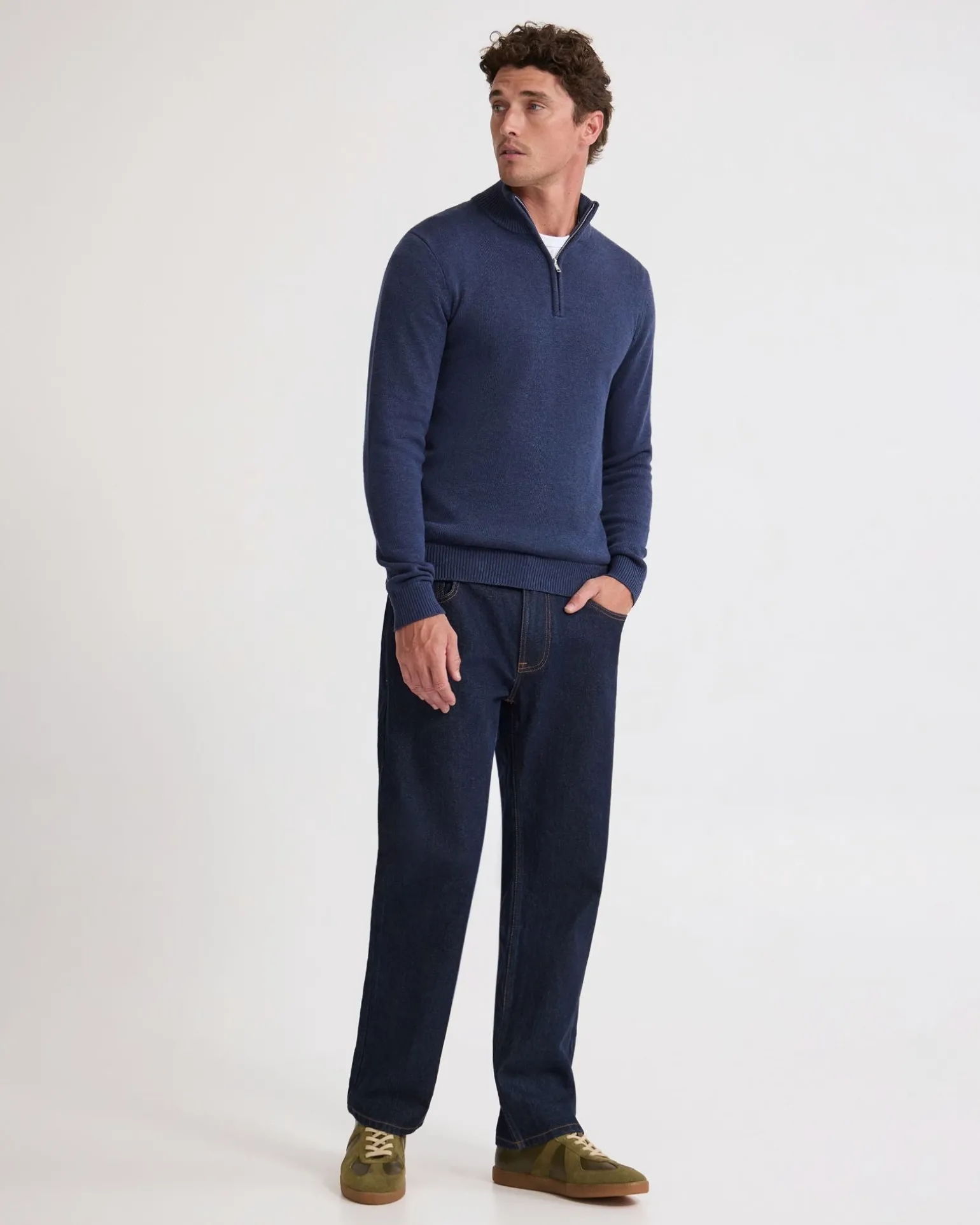 Robert Zip Neck Knit Pullover