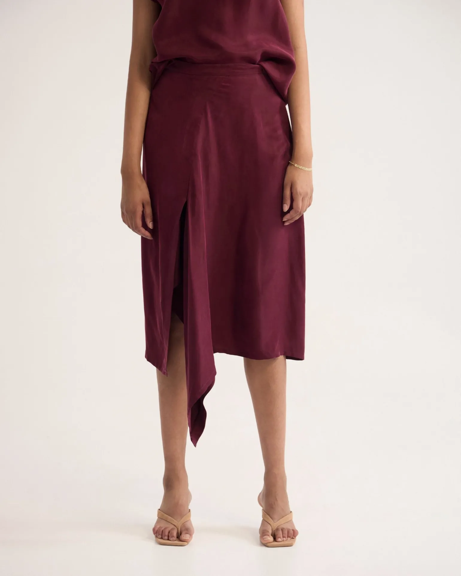 Ronja Cupro Draped Skirt