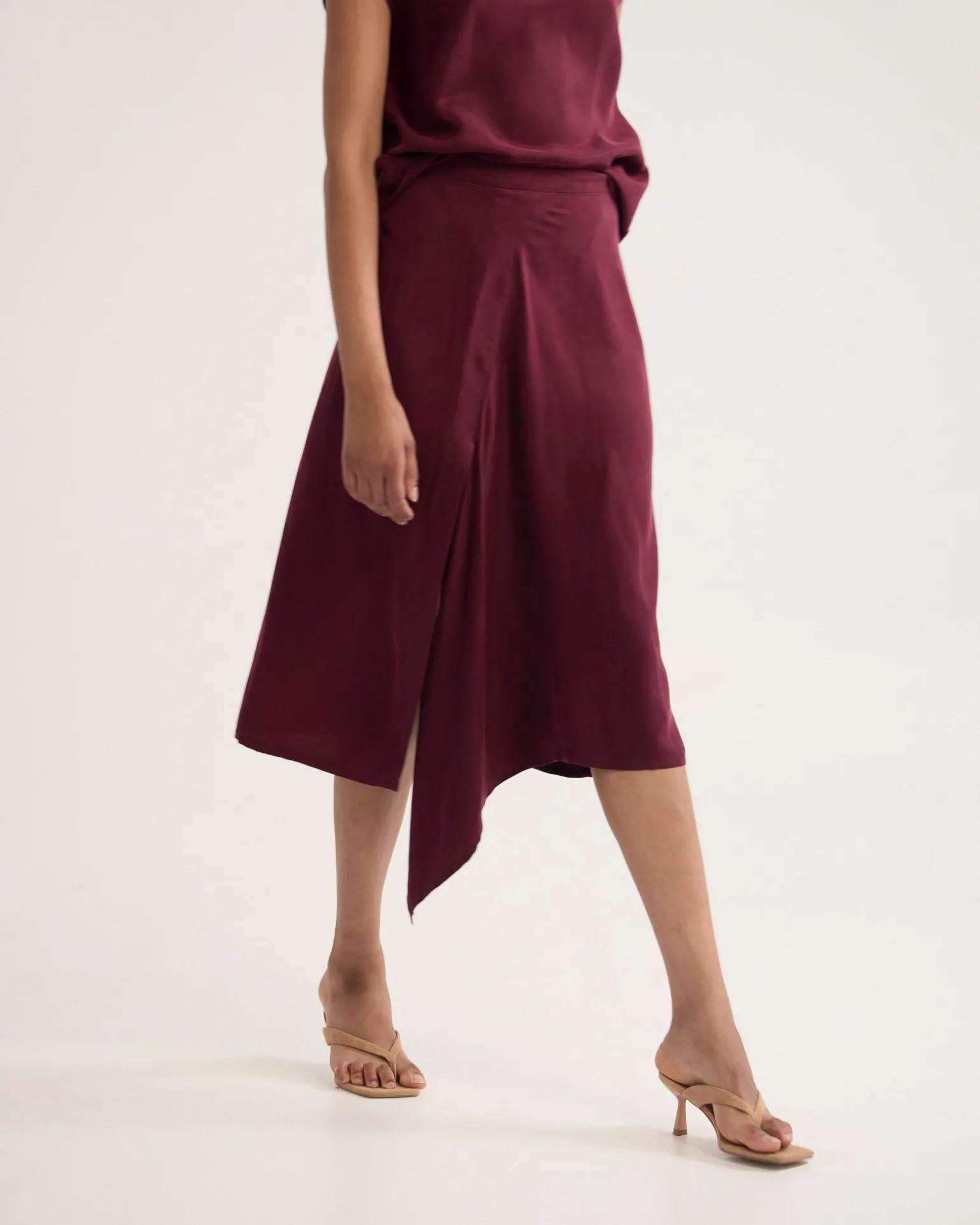 Ronja Cupro Draped Skirt