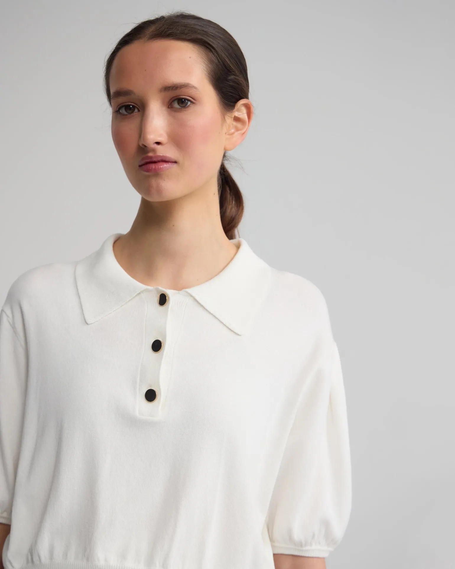 Rose Polo Knitted Top