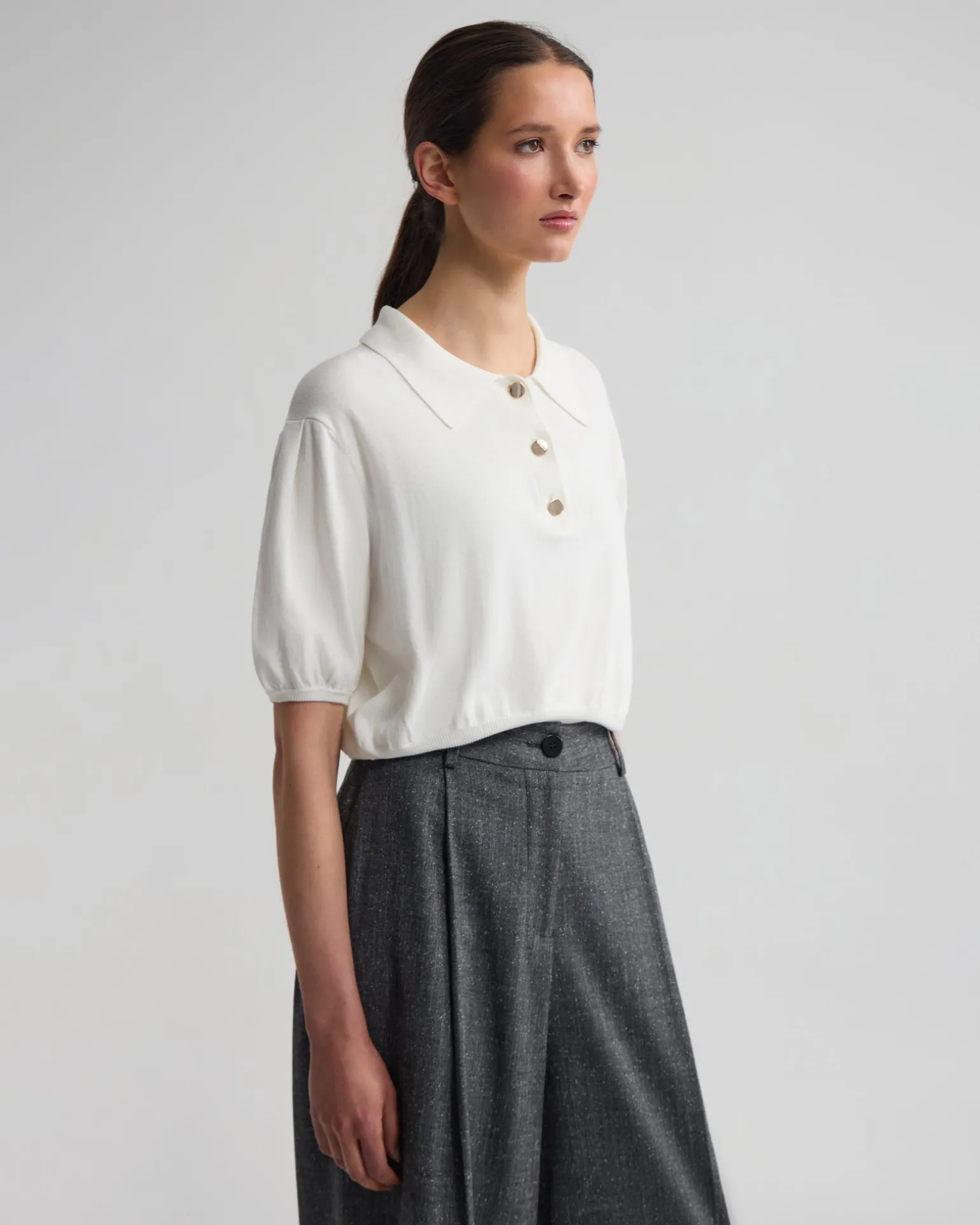 Rose Polo Knitted Top