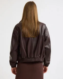 Rosie Leather Bomber